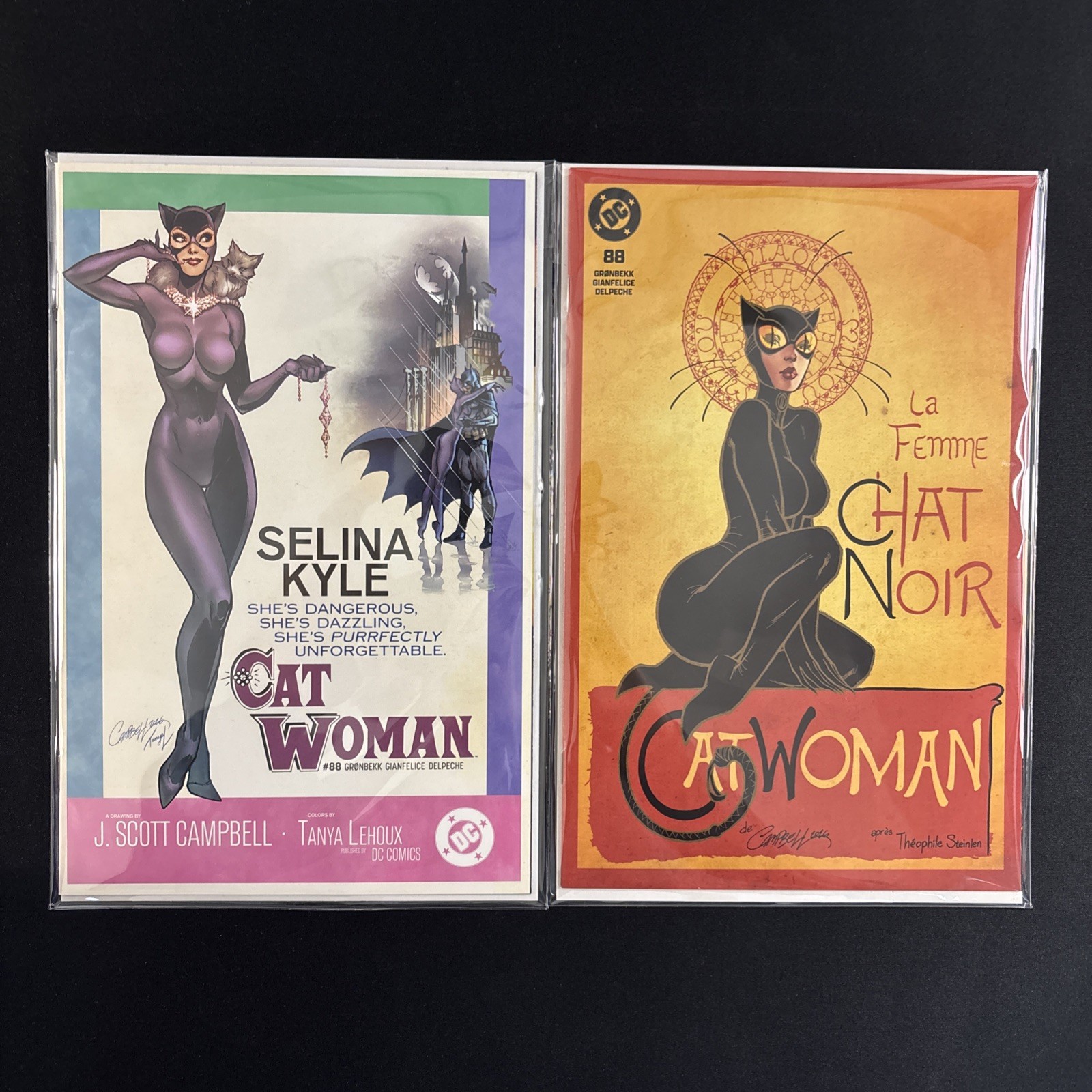 Catwoman #88 J. Scott Campbell Chat Noir & Breakfast Tiffany NM SET IN-HAND