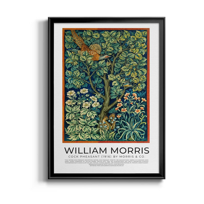 Renditions Gallery William Morris Wall Art Collection Dcor Cock Pheasant 1916