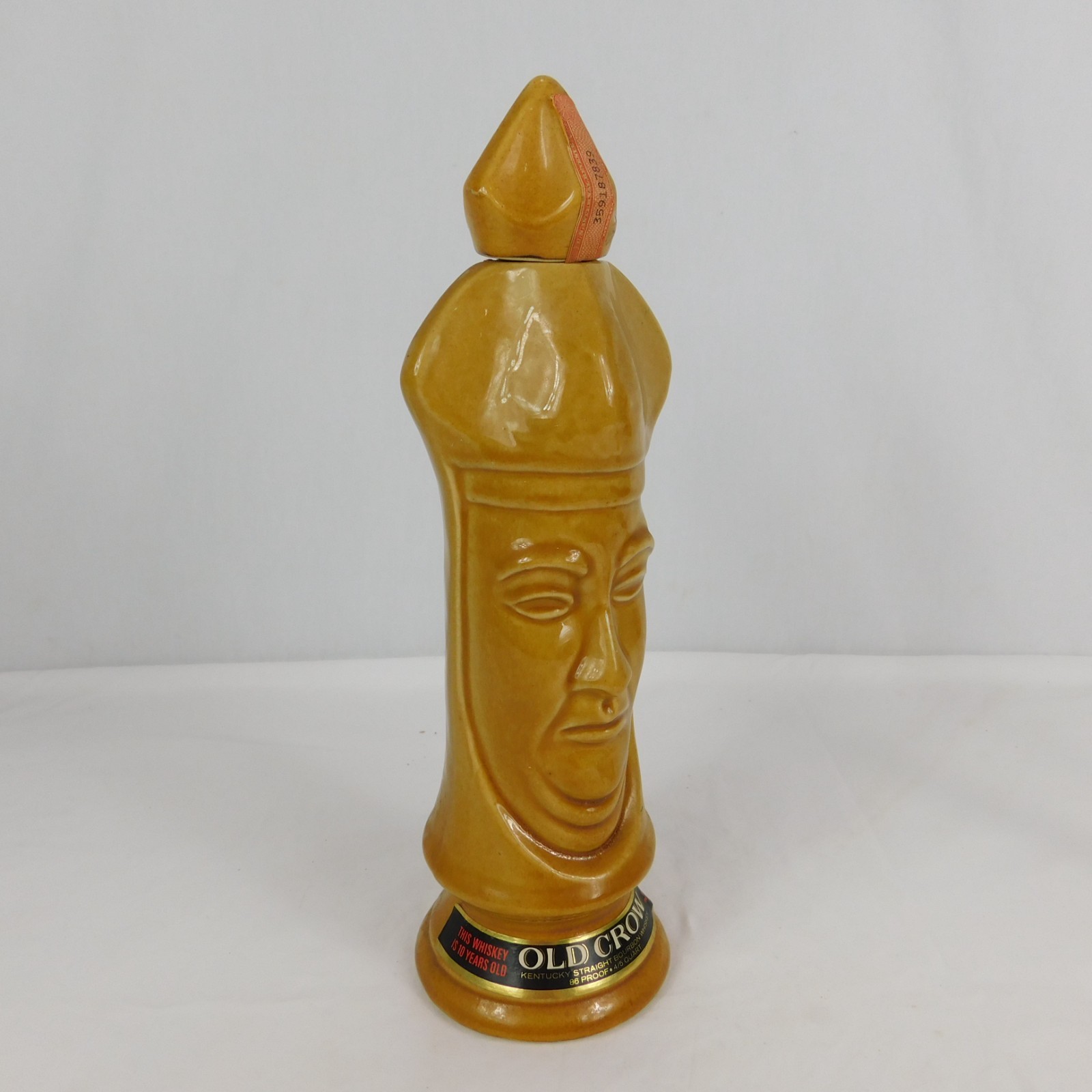 VTG 60s Old Crow Chessmen Decanter Chess Piece Light Bishop Empty Décor