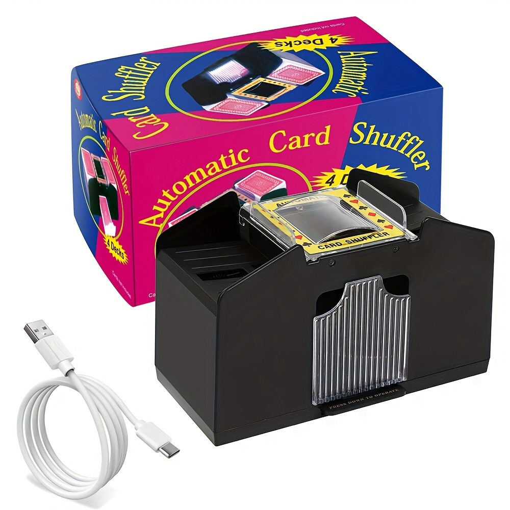 4-Deck Automatic Battery Operated Playing Card Shuffler Casino Casino BlackJack