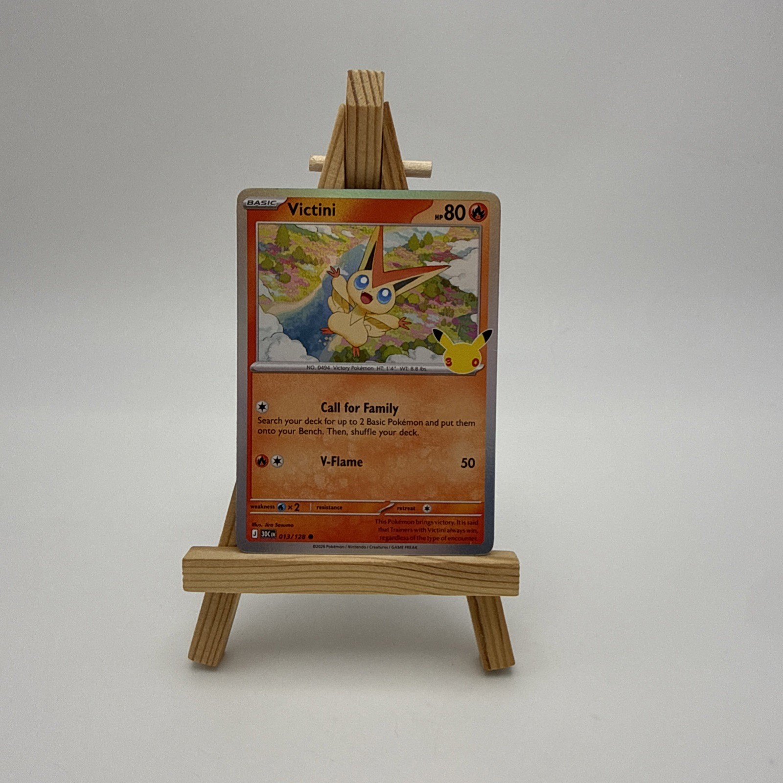 Pokemon TCG Victini 013/128 Holo 30th Celebration NM Pack Fresh