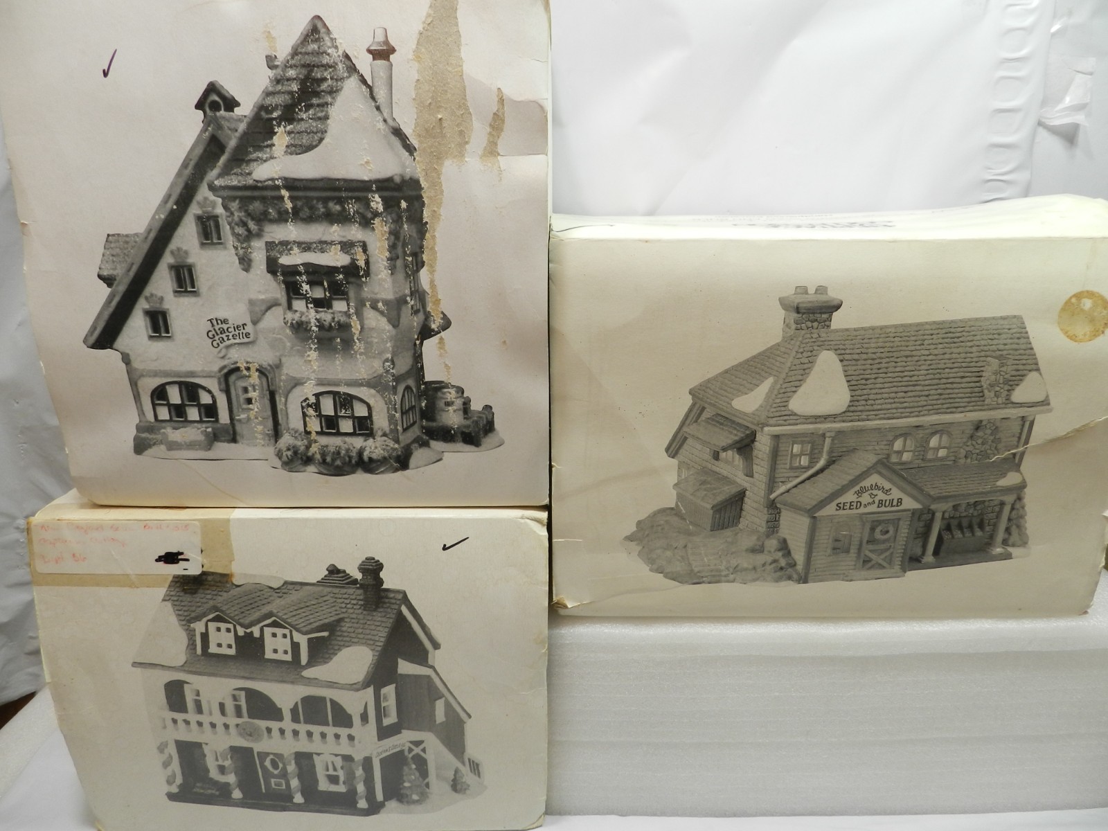 Retired Dept. 56 Heritage Village Cap Cottage Glacier Gazette Bluebird Seed U83J