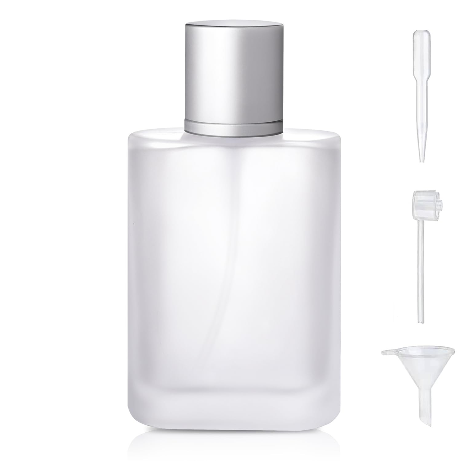 Frosted Glass Perfume Spray Bottle 100ml 3.4 Oz Empty Refillable Atomizer