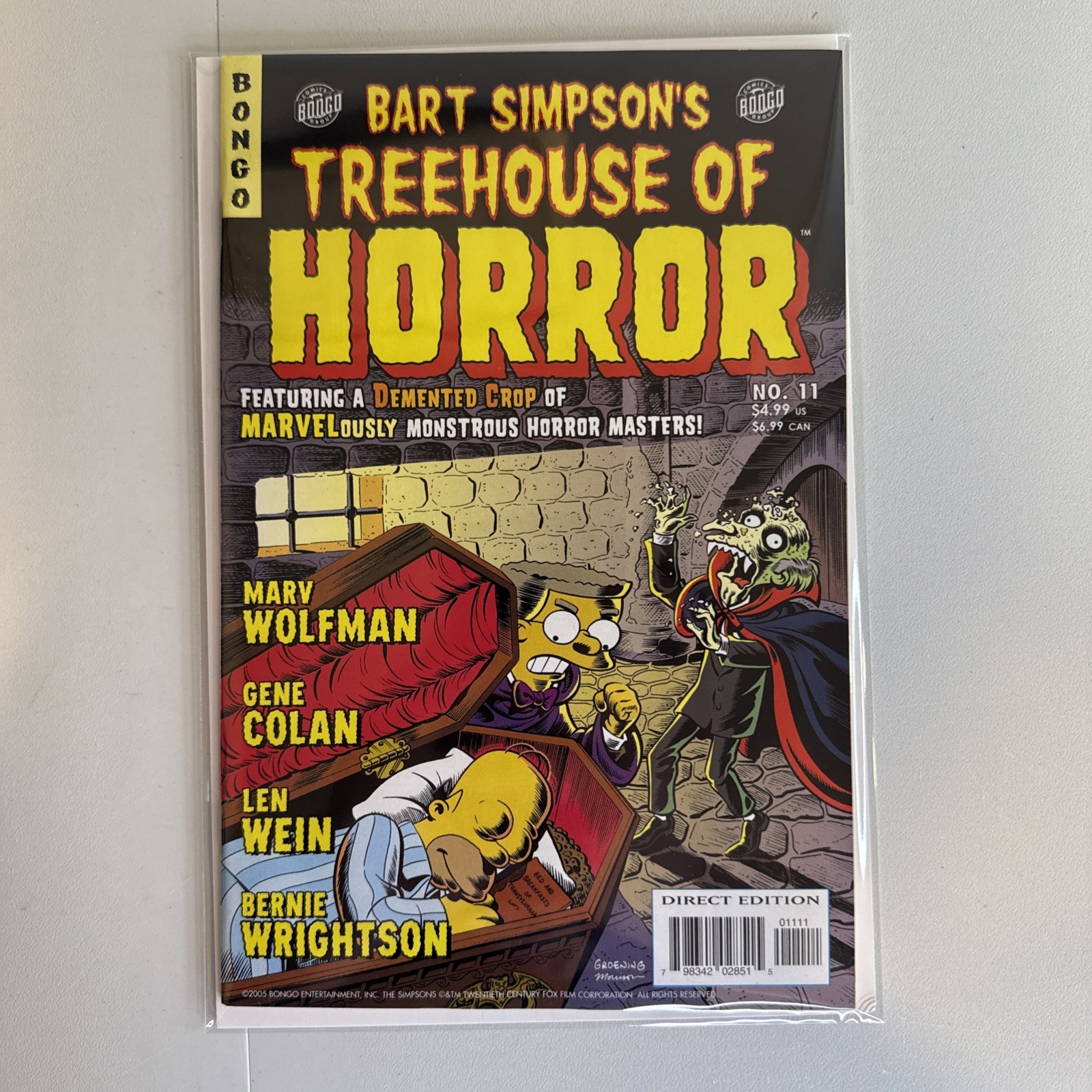Treehouse of Horror #11 2005 Bongo Comics Direct The Simpsons Low Print Run