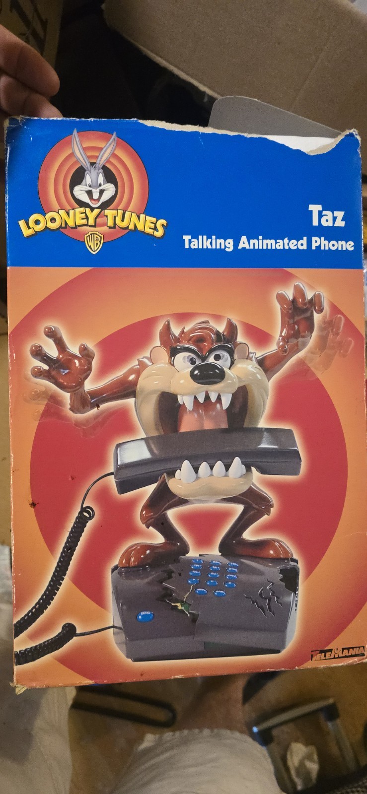 Taz Talking Animated Phone, Looney Tunes Tazmanian Devil Landline Telemania