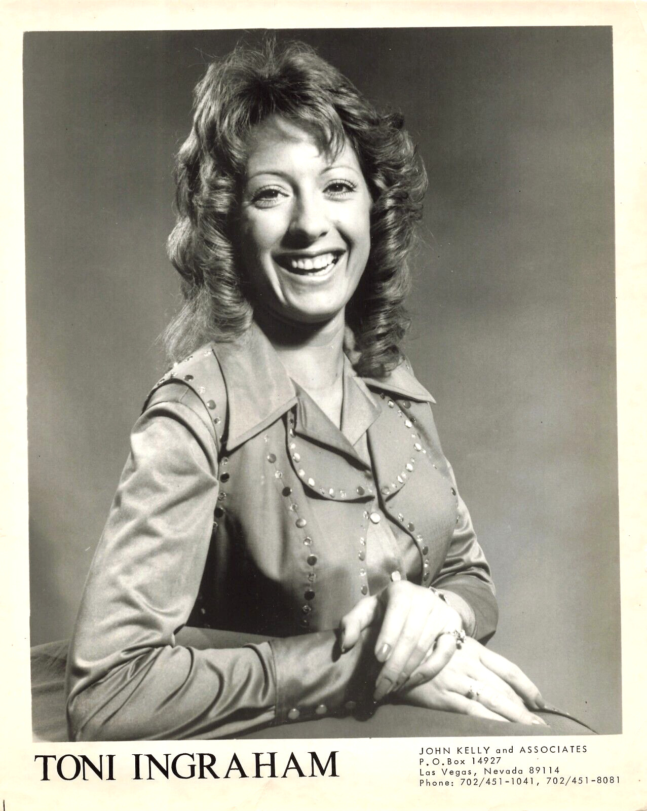 Toni Ingraham Portrait Photo 1970s Studio Agency John Kelly Las Vegas NV   *P52a