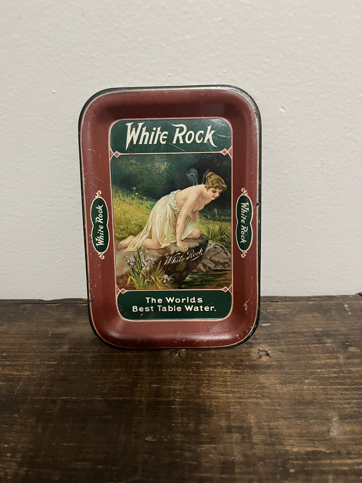 ORIGINAL EARLY 1900s VINTAGE BEVERAGE ADVERTISING White Rock Tip Tray