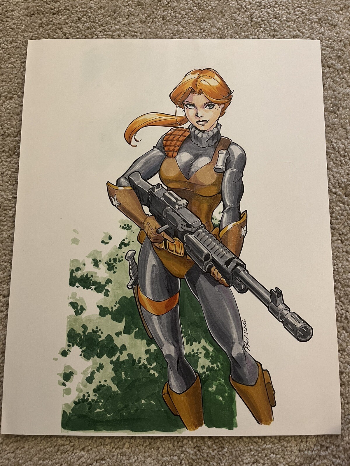G.I. Joe Original Art Scarlett commission A Real American Hero Cobra Comic Con