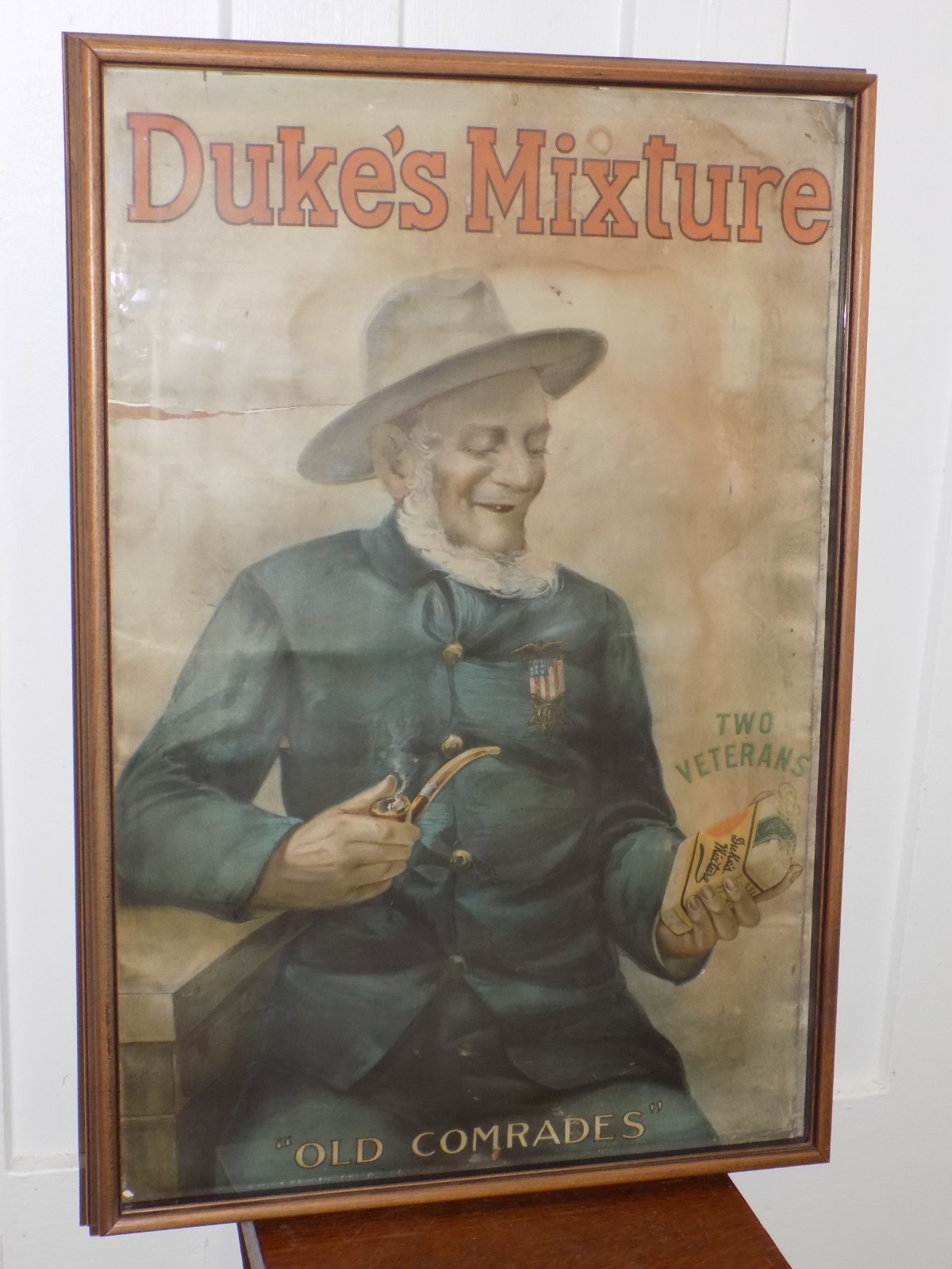 Vintage Duke’s Mixture Tobacco Old Comrades This Cardboard/Paper Poster Framed
