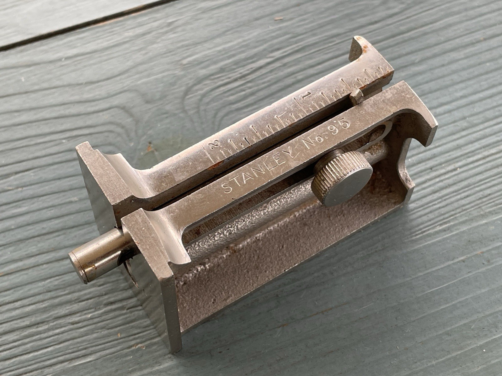 Stanley No. 95 Butt Gauge Mortise Gauge For Door Hinges Nickel Plating Vintage