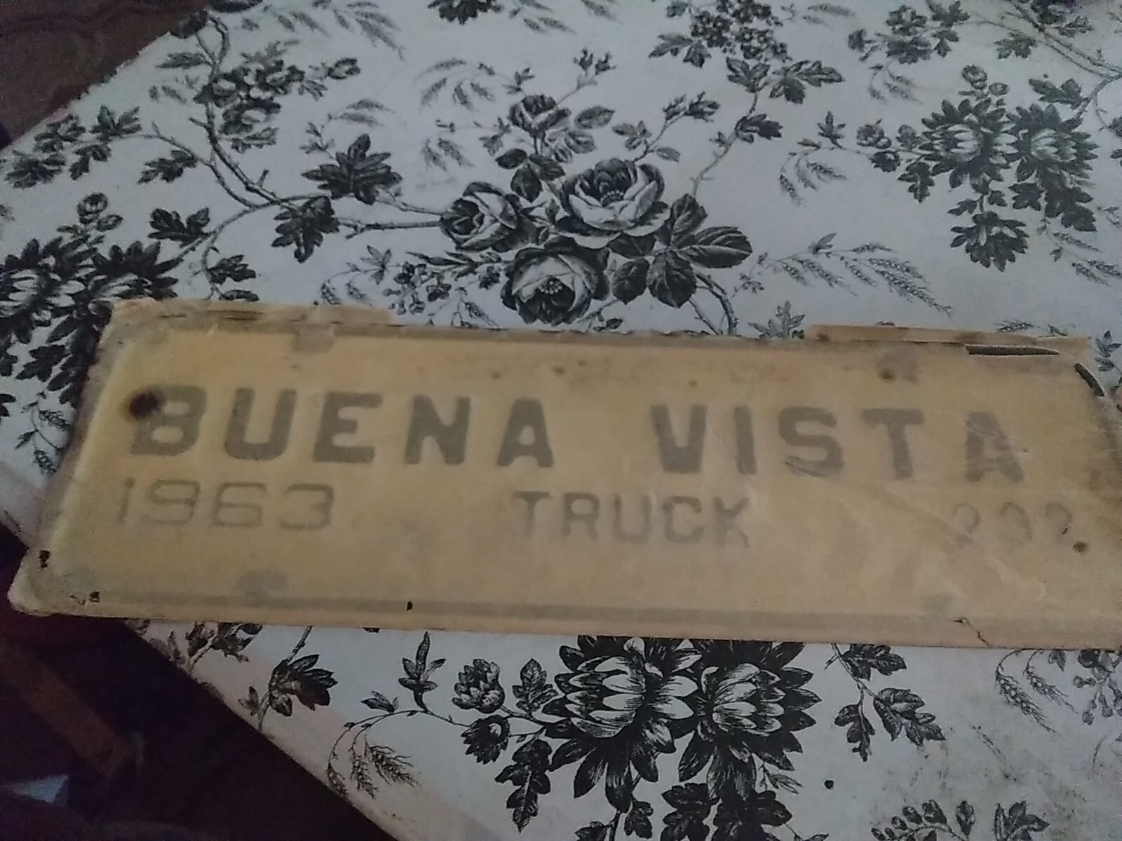1963 Buena Vista License Plate Attachment