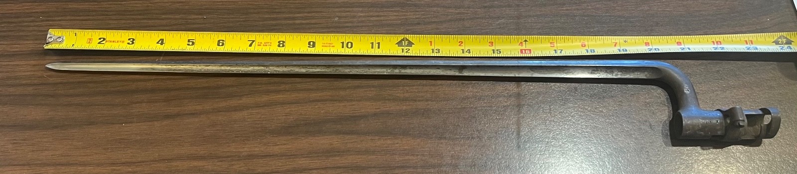 Antique Imperial Russian M1891 Mosin Nagant Bayonet Lock Ring Quad Blade 23 Inch