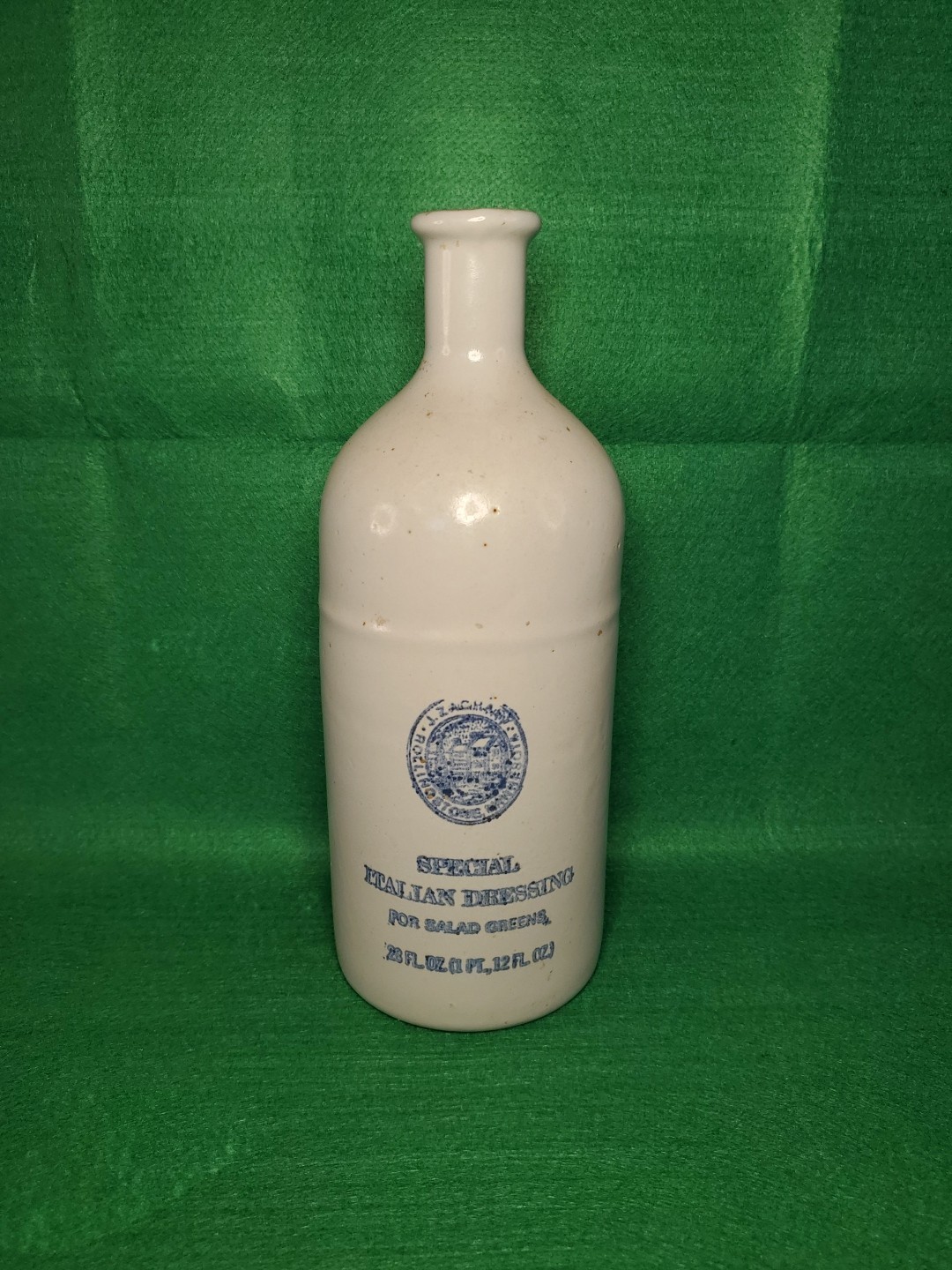 J. Zachary Rollingstone 28 Oz Special Dressing Pottery Crock French Dressing EUC