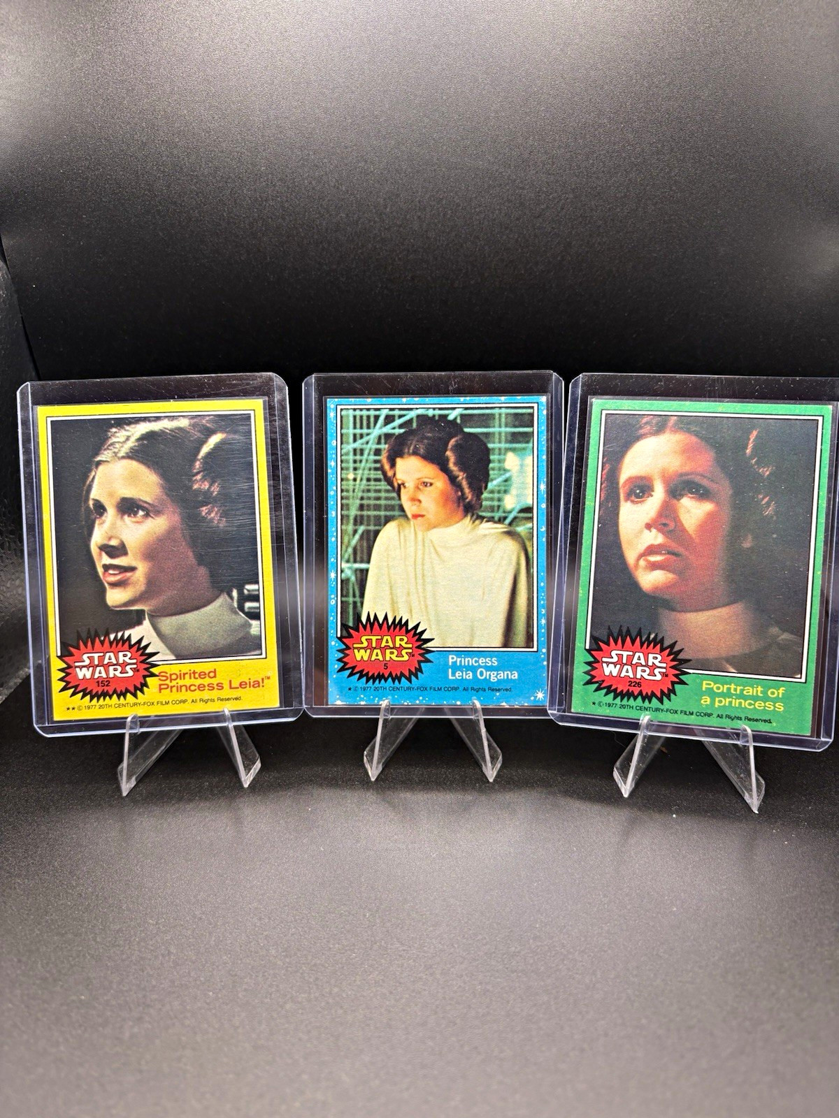 Topps 1977 Star Wars Princess Leia Card Lot 3 #152 #199 #226 Rookie 