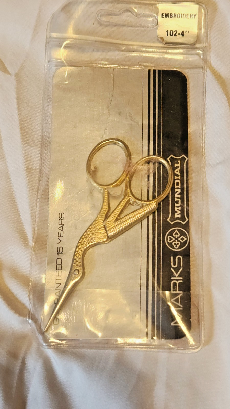 Marks Mundial GOLDEN STORK EMBROIDERY SCISSORS MADE IN ITALY