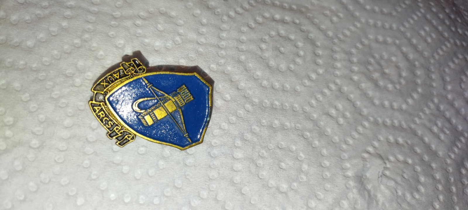 Vintage French Aux Arcs Fraternal Badge L. Chr. Lauer Nürnberg Blue Enamel Pin Vintage French Aux Arcs Fraternal Badge L. Chr. Lauer Nürnberg Blue Enamel Pin