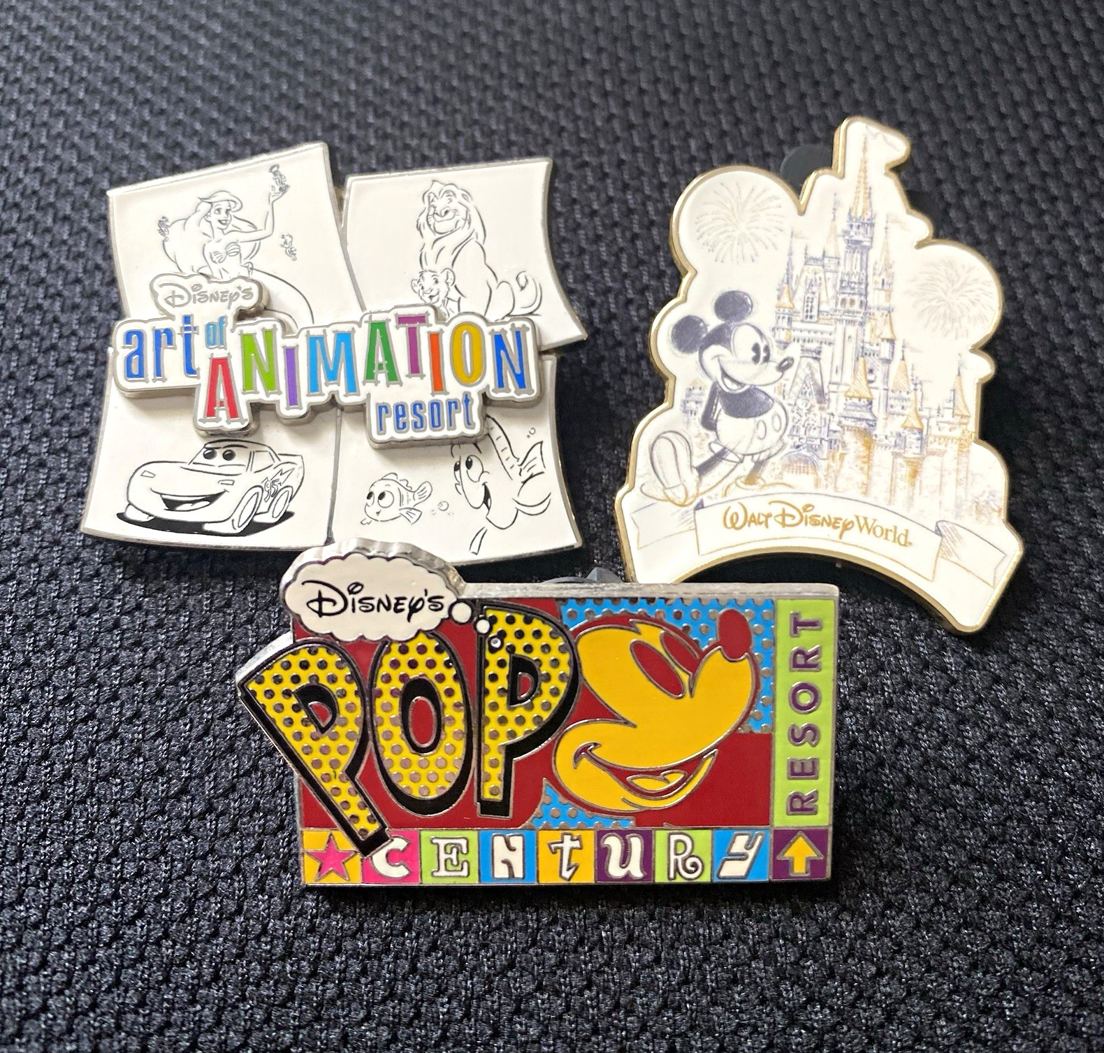 Disney World Pins Bundle Of 3 Art of Animation Resort/ Pop Century 