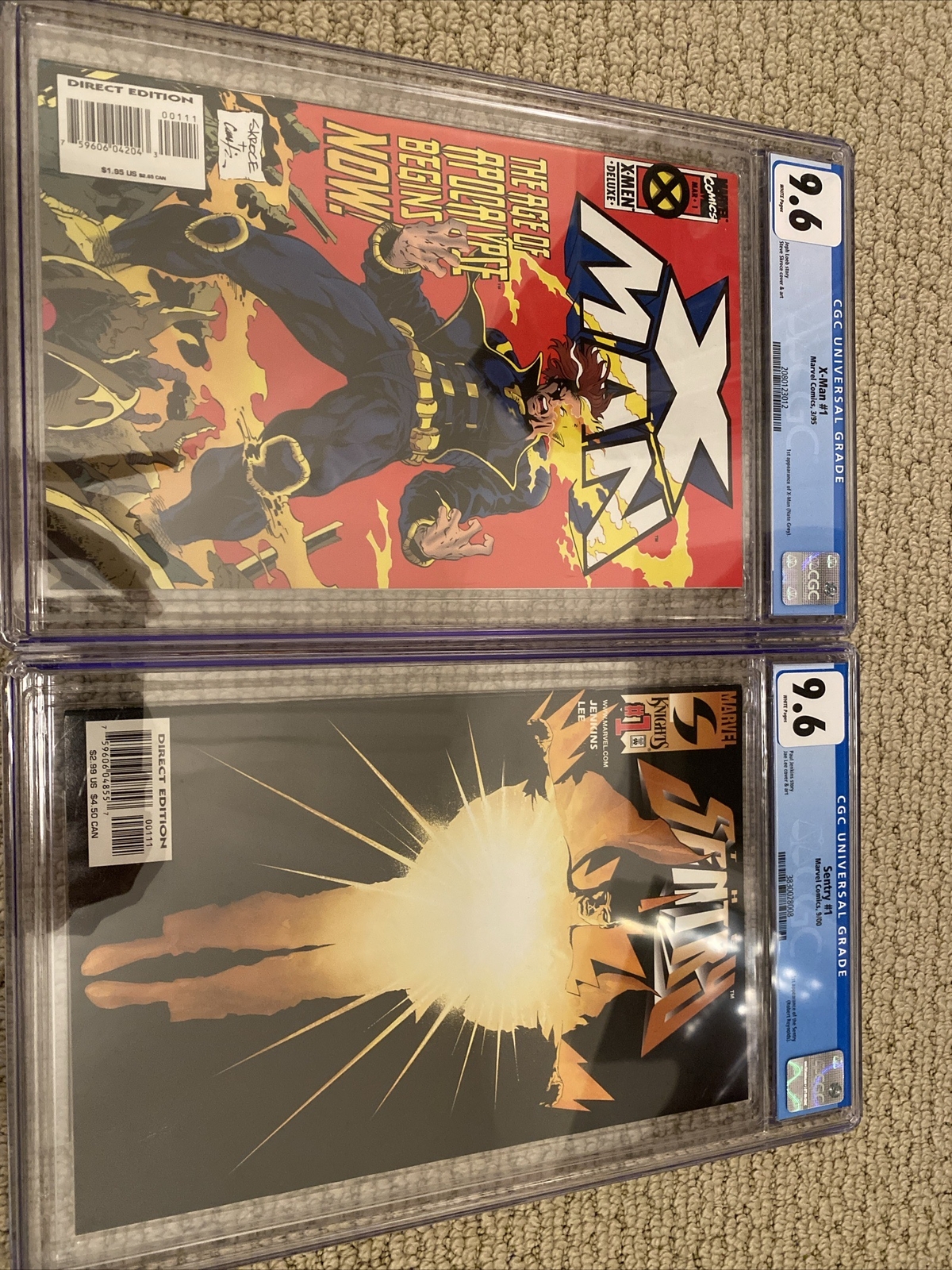 Sentry 1 CGC 9.6 - 1st App Of The Sentry + X-Man #1 1st Appearance Of Nate Gray