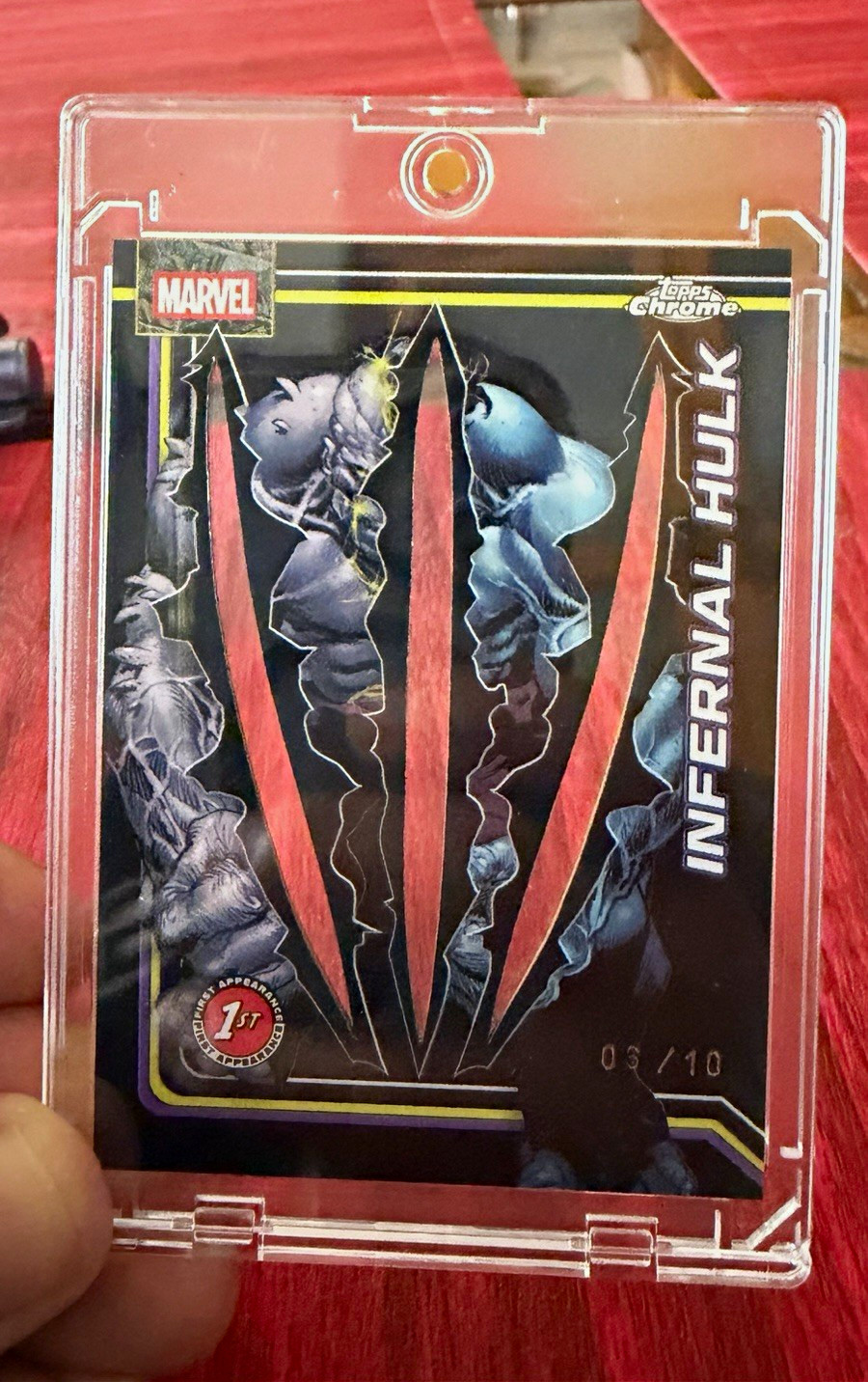 Topps 2026 Topps Chrome Marvel Infernal Hulk #054 Serial Numbered 3/10 $300 OBO