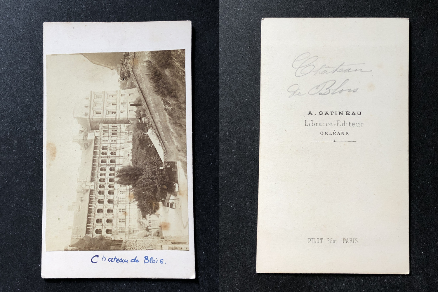 France, Blois, Le château, circa 1870 vintage cdv albumen print - Gatineau photo