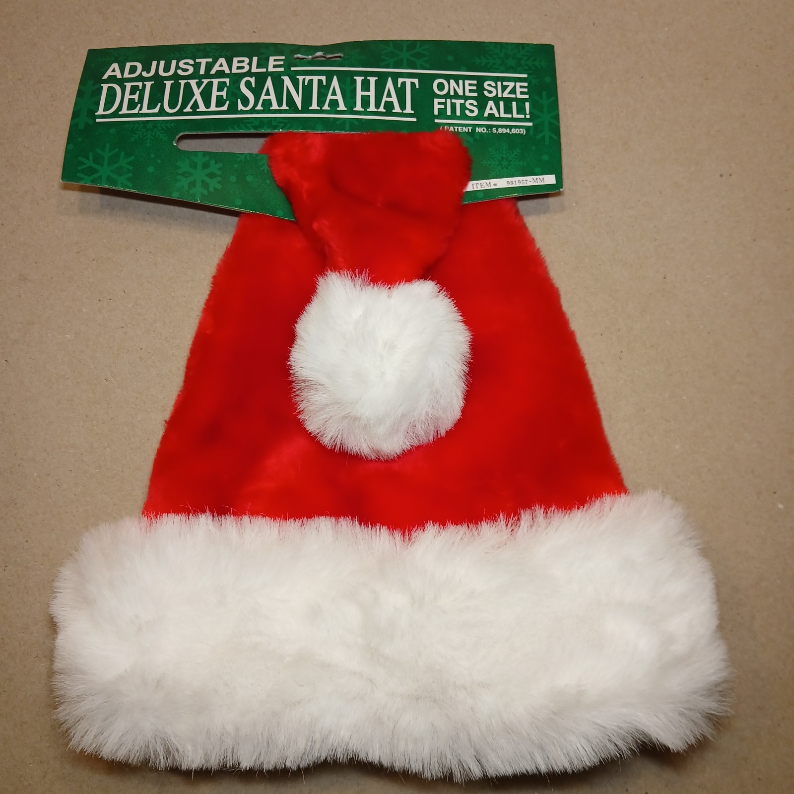 Dan Dee SnapBack Santa Hat Adjustable DanDee Christmas VTG New Old Stock