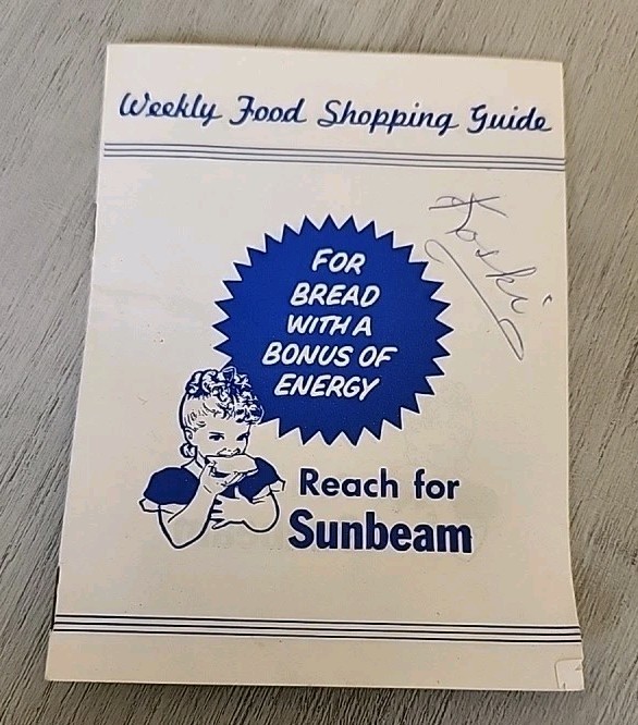 Vintage Sunbeam Bread Happy Holidays from Trausch Baking Co. Dubuque, Iowa Card