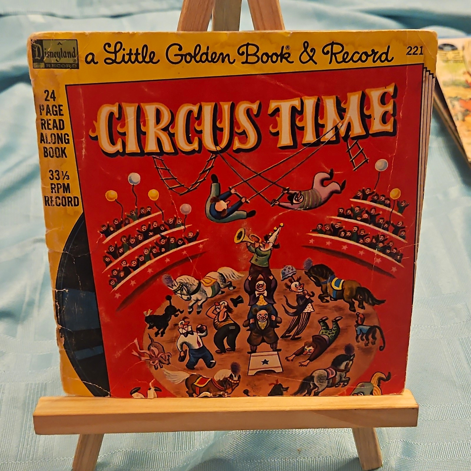 Disneyland Records Circus Time 1966 (NO Book) Record  33 1/3 RPM Read-Along
