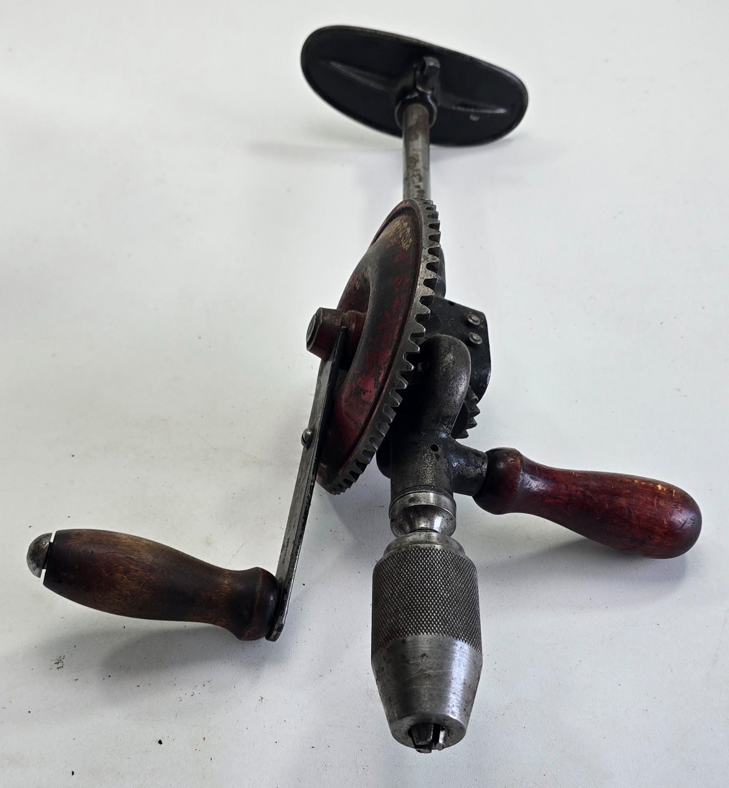 Vintage Millers Falls No 120B Two Speed Breast Drill Hand Crank Tool USA Woodwor