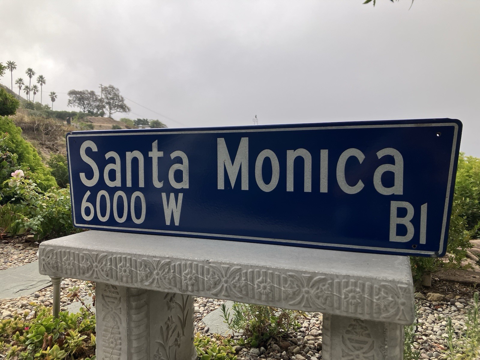 Vintage ROUTE 66 Santa Monica Bl  Porcelain \