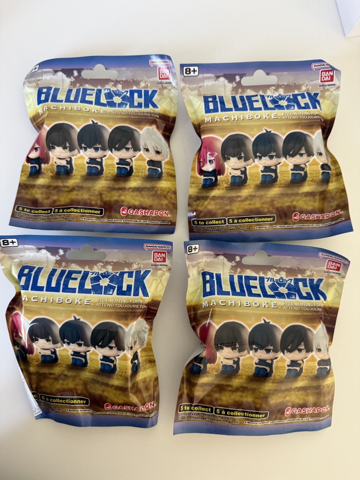 Blue Lock Machiboke Still Waiting for You Lot of 4 Sealed Blind Bags Bandai