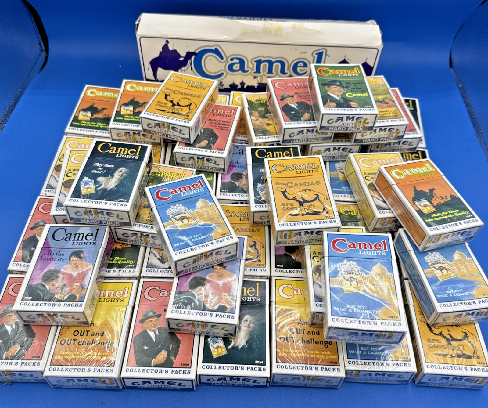 EMPTY Vintage lot Of Camel Light Cigarettes From Collector Series 1900\'s Art