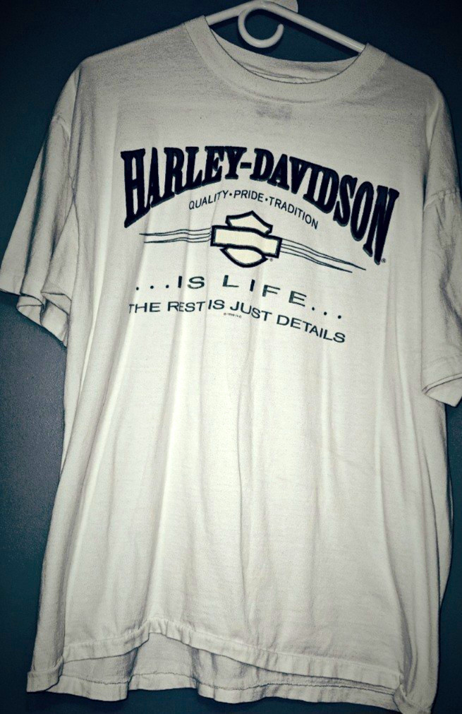 Harley-Davidson Vtg 1996 Denver, CO Graphic T-Shirt White XL