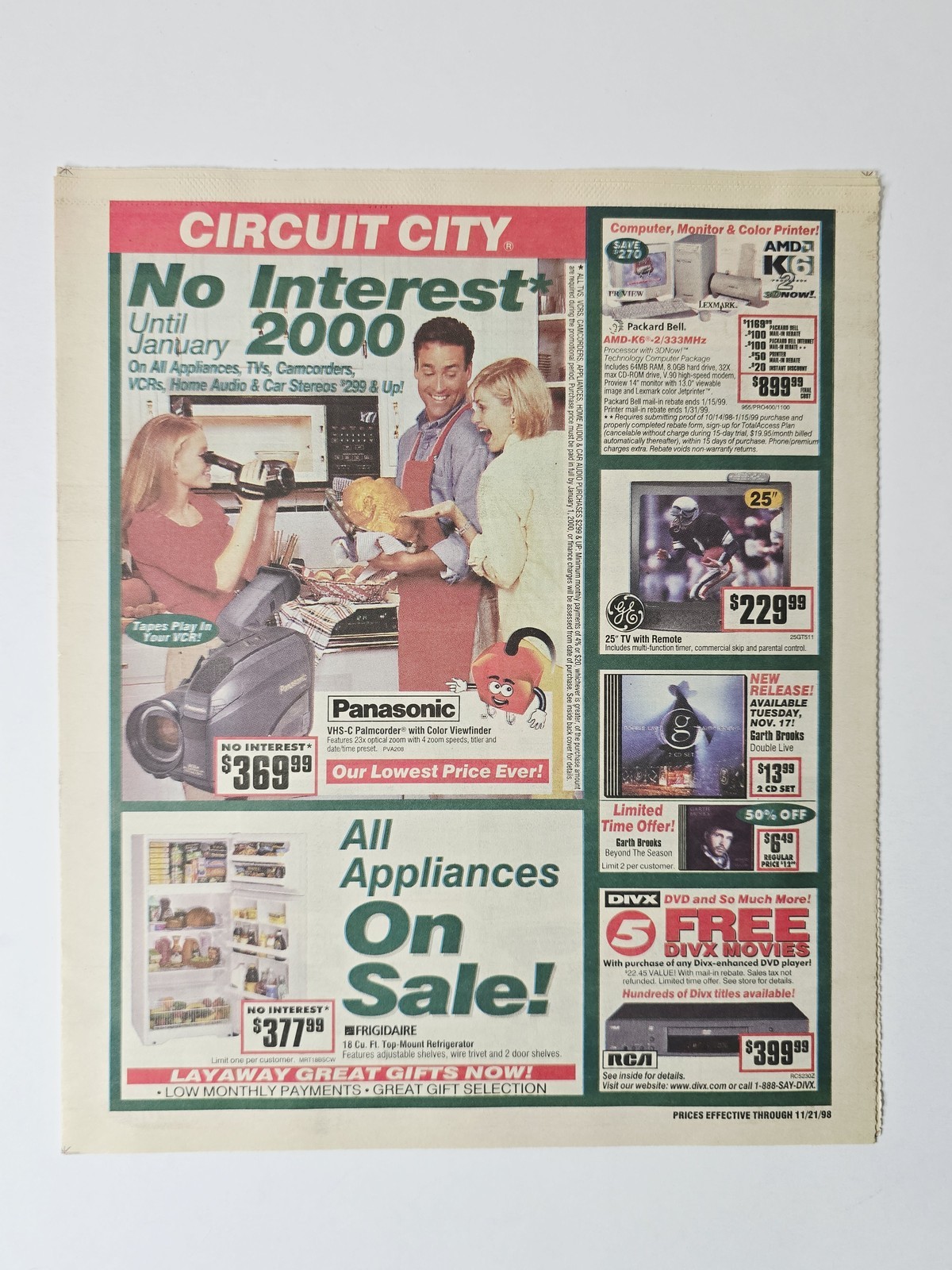 Circuit City 1998 Spyro Crash Warped PlayStation 12 Page Vintage Circular