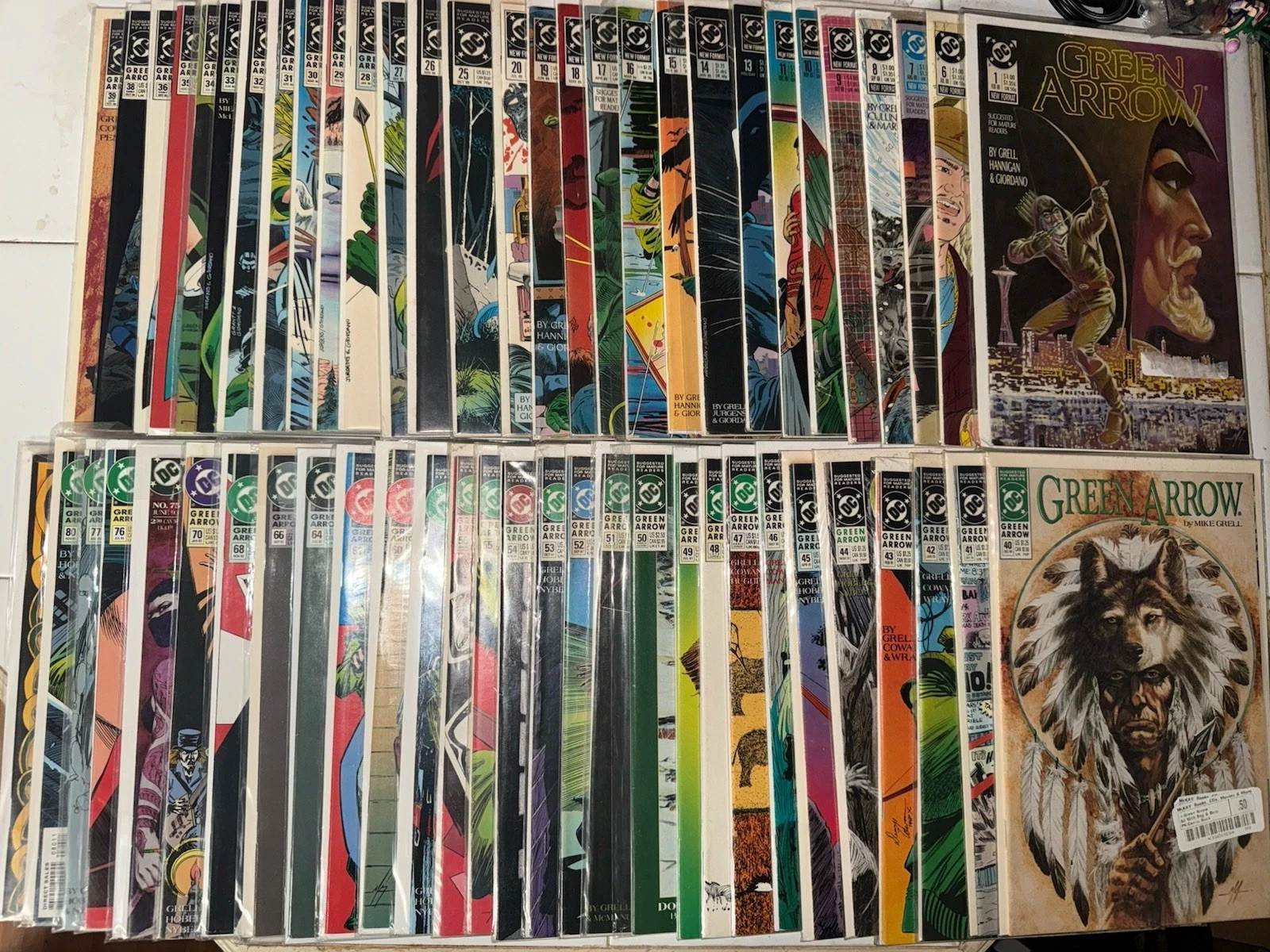 DC Green Arrow Vol 2 (1988) #1-80 + Annual 1 Mike Grell Partial Run Lot of 59