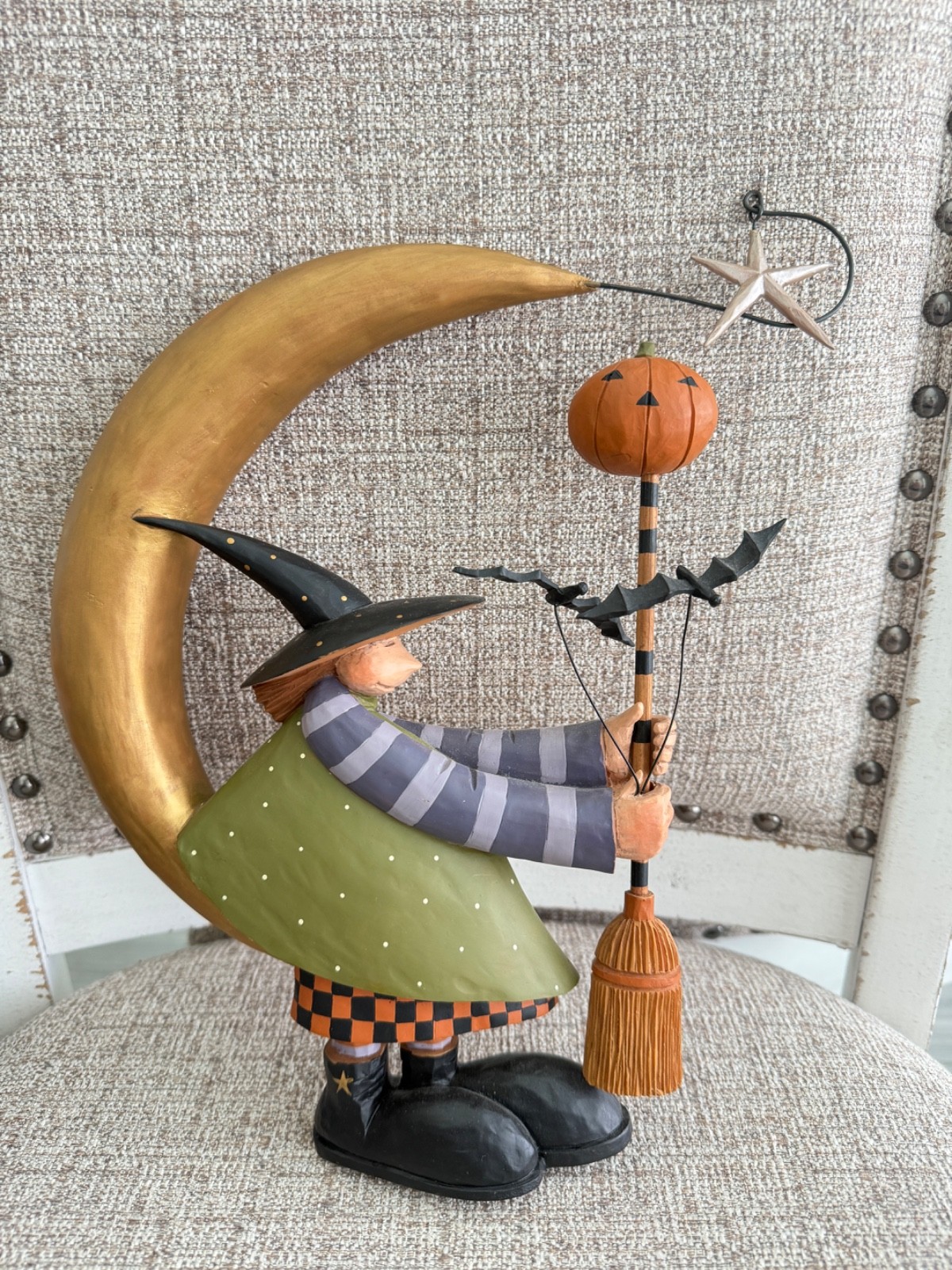 Williraye Studio Moonlight Madness Halloween Witch & Moon WW6042 - RARE