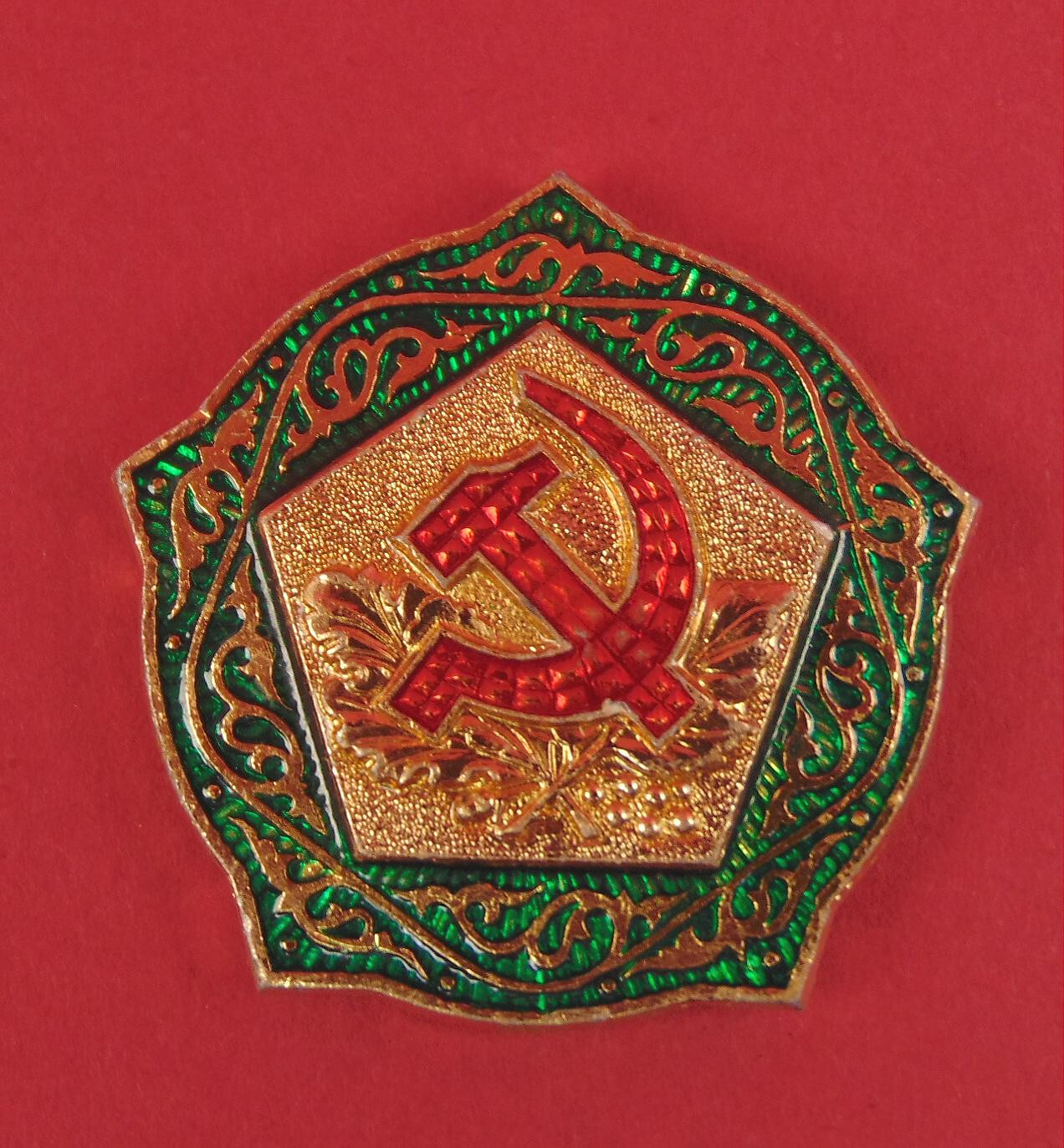 Soviet Wedding Ceremony Official BIG Breast Badge ORIG 1980s Pin made in Ukraine