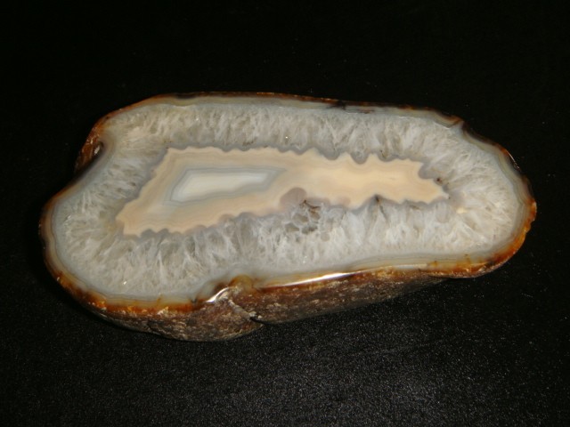 EXCEPTIONAL OLD BRAZILIAN AGATE FACE POLISHED DISPLAY SPECIMEN  4  1/2  POUNDS