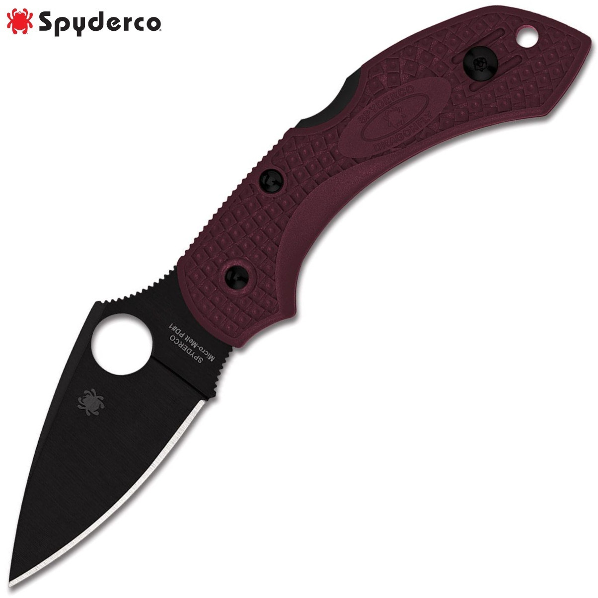 Spyderco Dragonfly 2 SPRINT RUN Micro-Melt PD#1 Blade Burgundy FRN C28BGBKP2