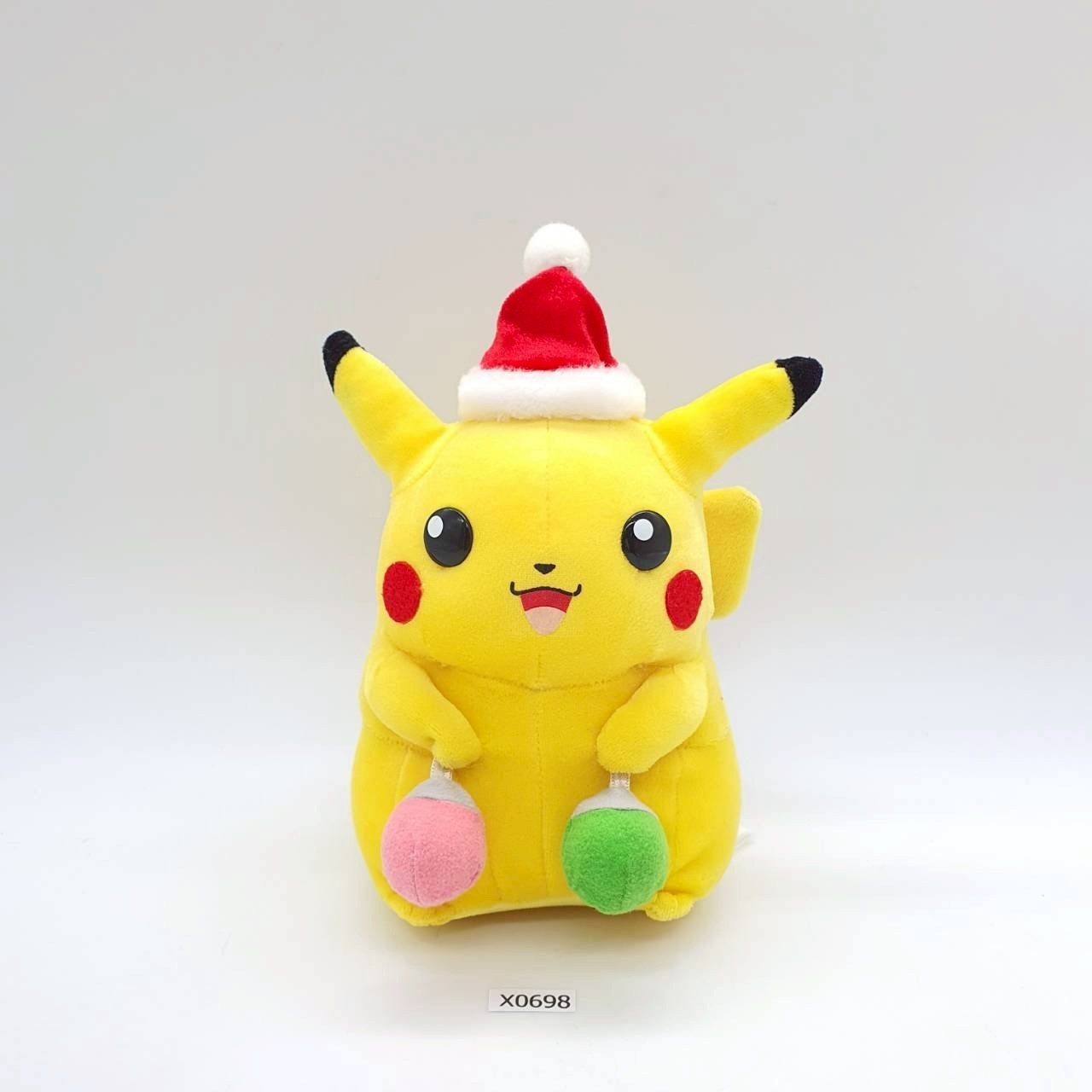 Pikachu Santa X698 Pokemon Christmas with Bell Banpresto 2000 Plush 8\