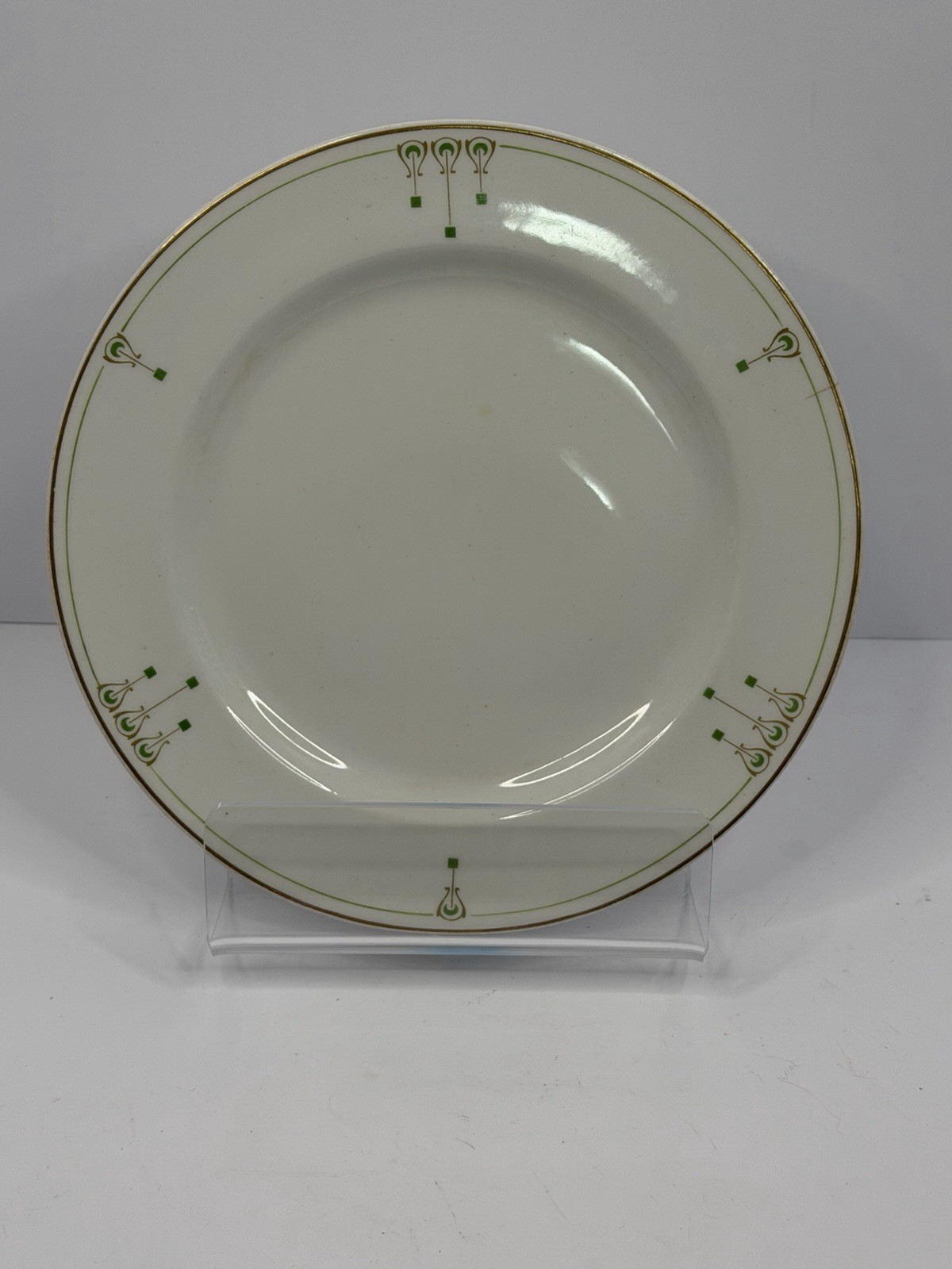 Rare O.P. Co. Syracuse China Art Nouveau Restaurant Ware Railroad Dinner Plate Rare O.P. Co. Syracuse China Art Nouveau Restaurant Ware Railroad Dinner Plate
