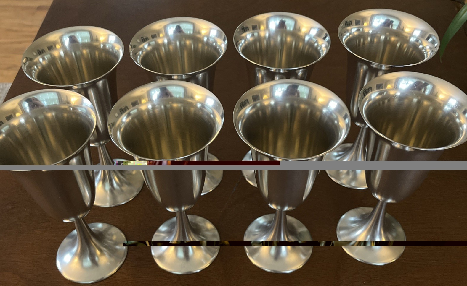 Set of 8 Vintage Royal Holland Pewter Wine Goblets 6.75” by Daalderop Portugal