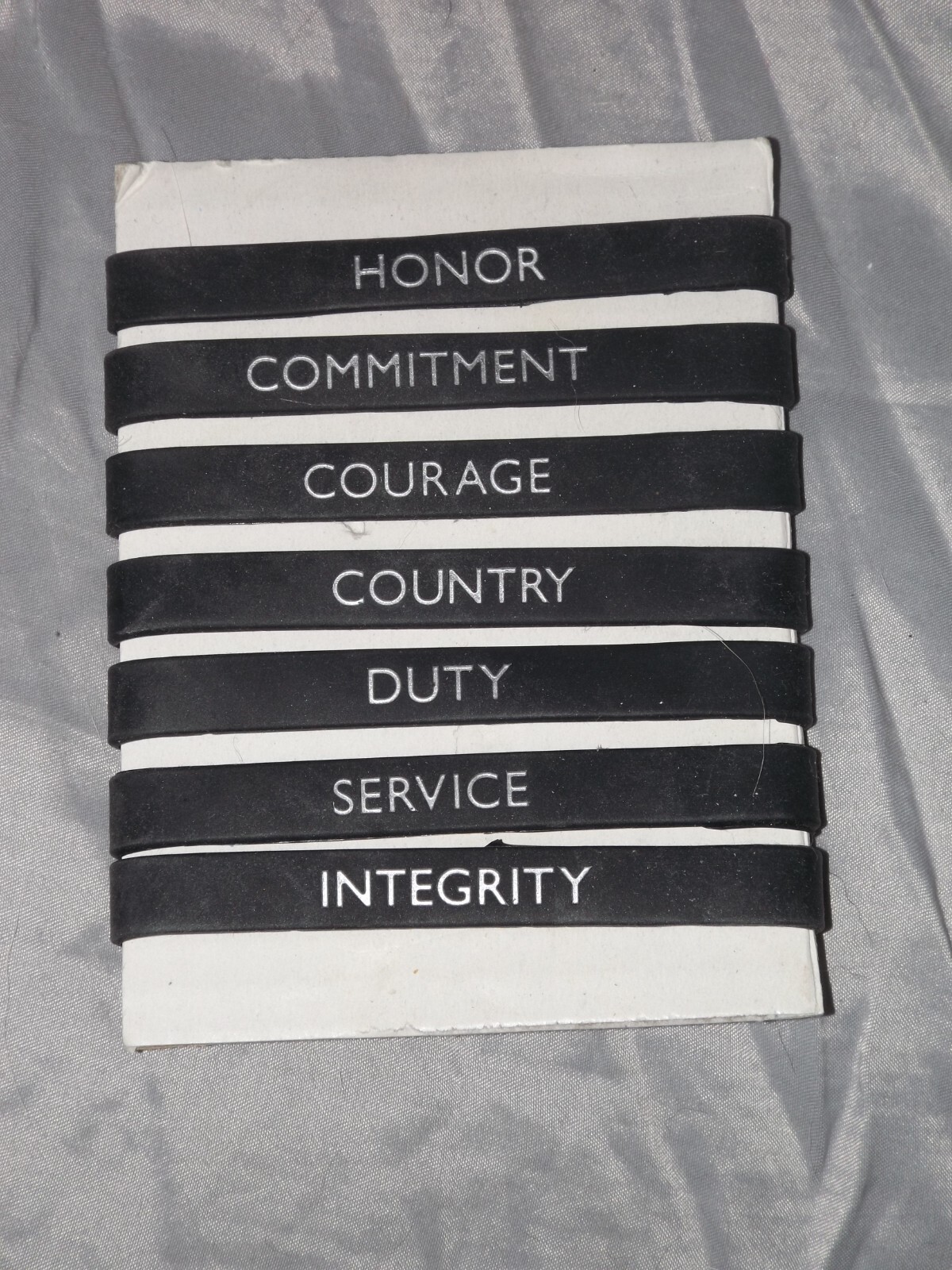 Wounded Warrior Project WWP Black Rubber Wristband 