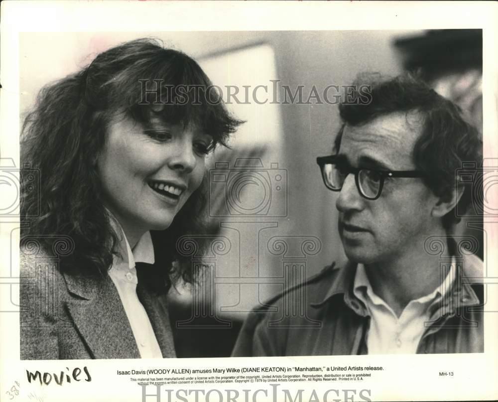 1979 Press Photo Woody Allen co stars with Diane Keaton in 