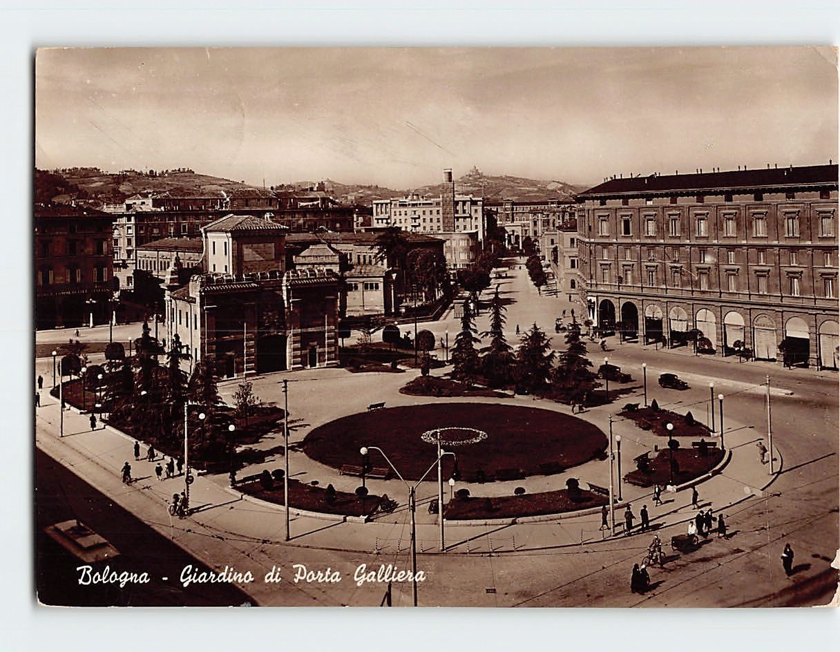 Postcard Giardino di Porta Galliera in Bologna Italy