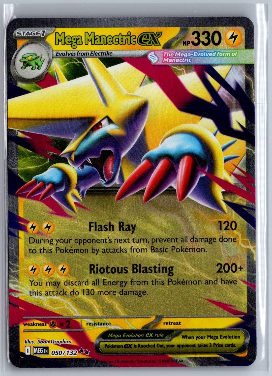 Mega Manectric ex 050/132 Holo NM