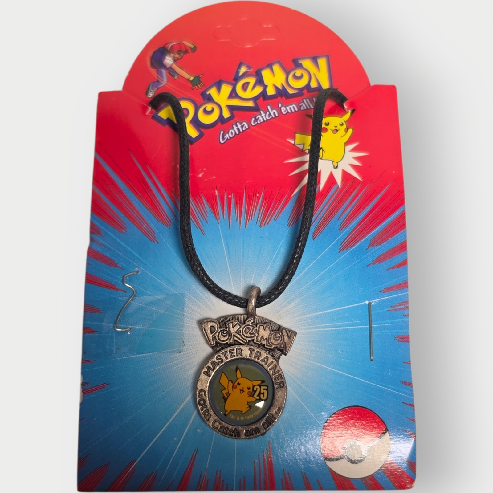 Pokemon TRAINER 25 Necklace Vintage 1998/99 Metal/Enamel Pendant NEW Starline Pokemon TRAINER 25 Necklace Vintage 1998/99 Metal/Enamel Pendant NEW Starline
