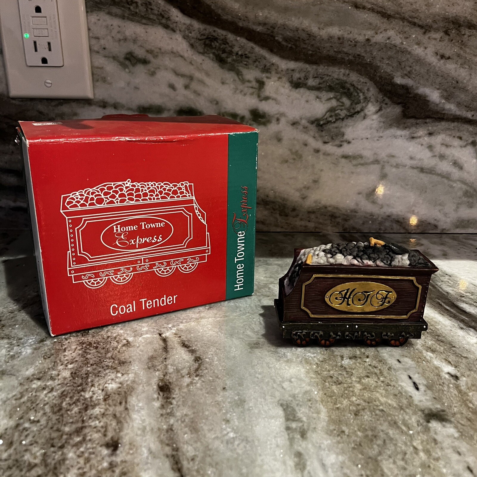 Vintage 1998 Home Towne Express JCPenney Coal Tender Christmas Train Decor