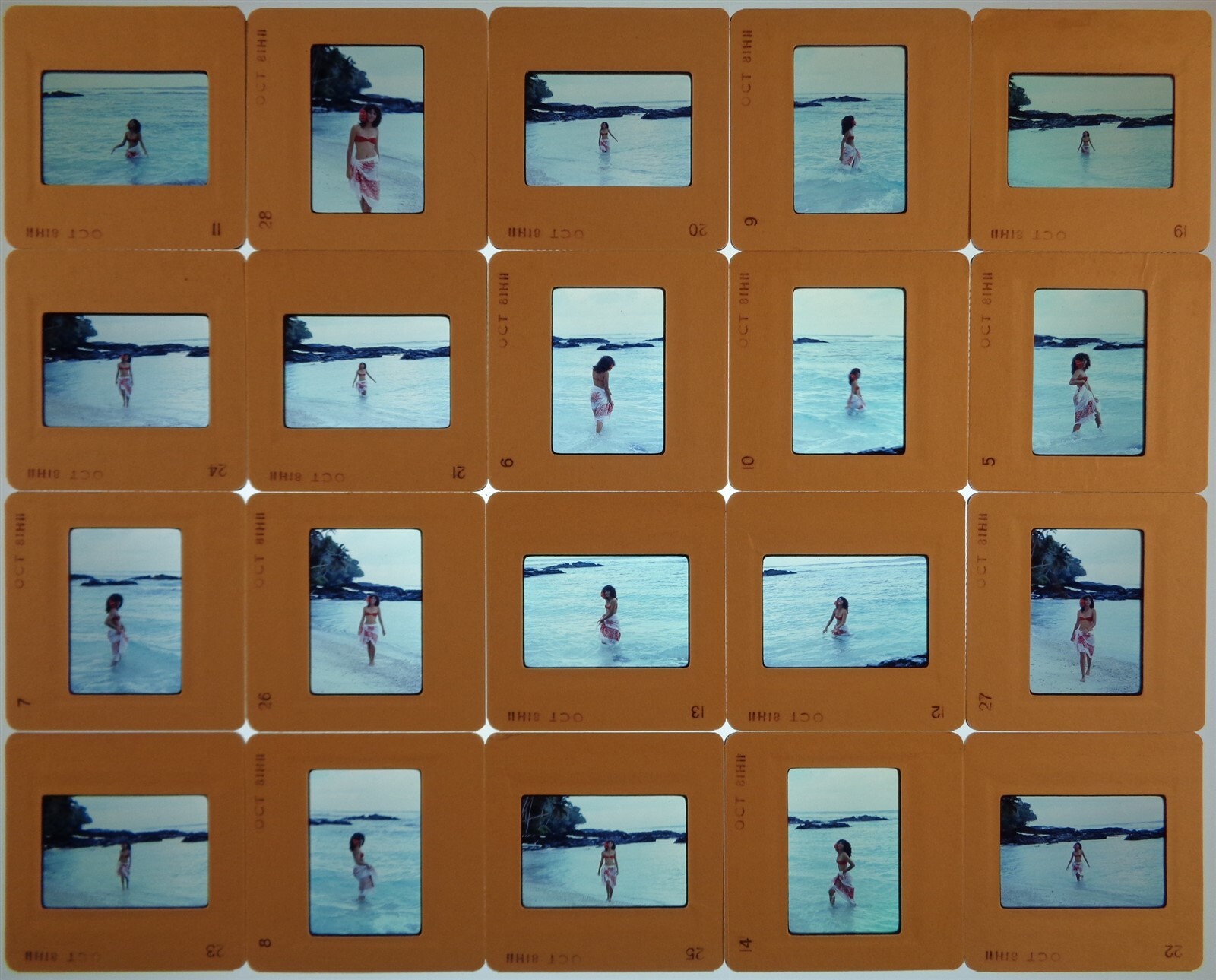 ML15-172 SEXY ISLAND SWIMSUIT BABE 20PCS ORIG 35MM COLOR SLIDE VIA MARK SENNET