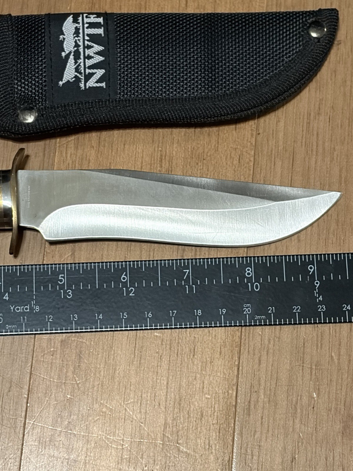 NWTF Fixed Blade Knife Antlerlike Handle Sheath Hunting Deer Antler
