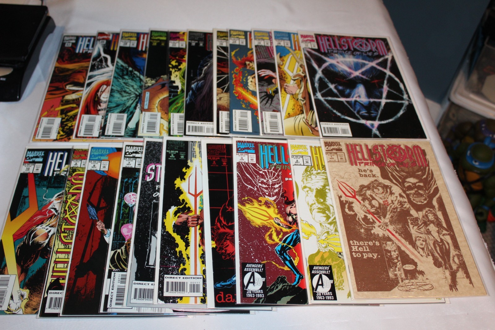 Complete Set Hellstorm Prince of Lies 1-21 NM 1993 BOARDED Marvel Horror RARE